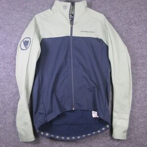 Endura Windchill Jacket II Mens Medium Blue Green Cycling Windproof Softshell